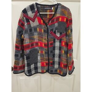 Vintage Canvasbacks Lutton Horsfield Wool Jacket Size S Multicolor Wearable Art